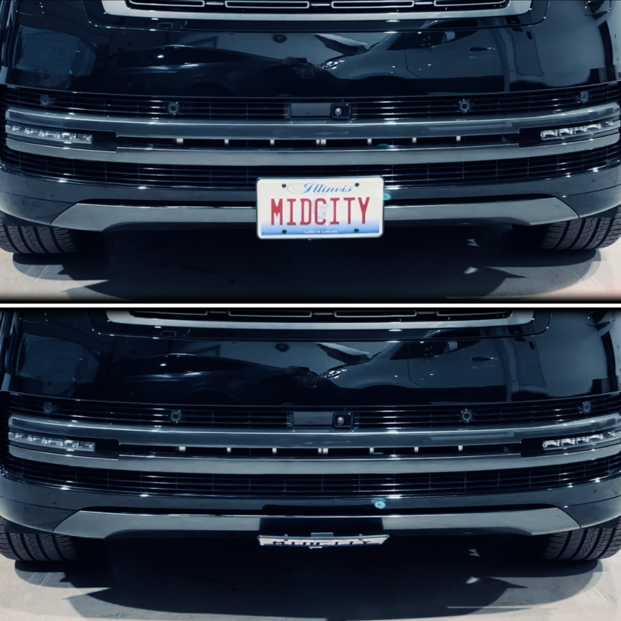 Motorized license plate